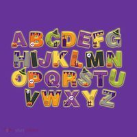 Funny Creepy Spooky Alphabet Letters Toddler T-Shirt
