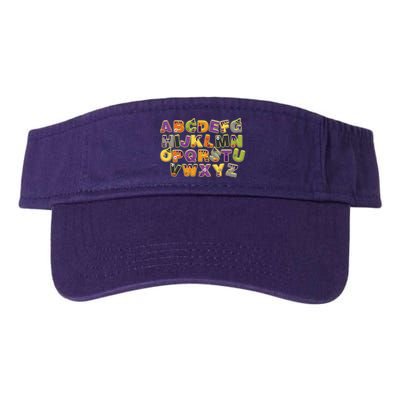 Funny Creepy Spooky Alphabet Letters Visor