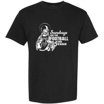 Funny Christian Sundays Are For Football And Jesus Garment-Dyed Heavyweight T-Shirt