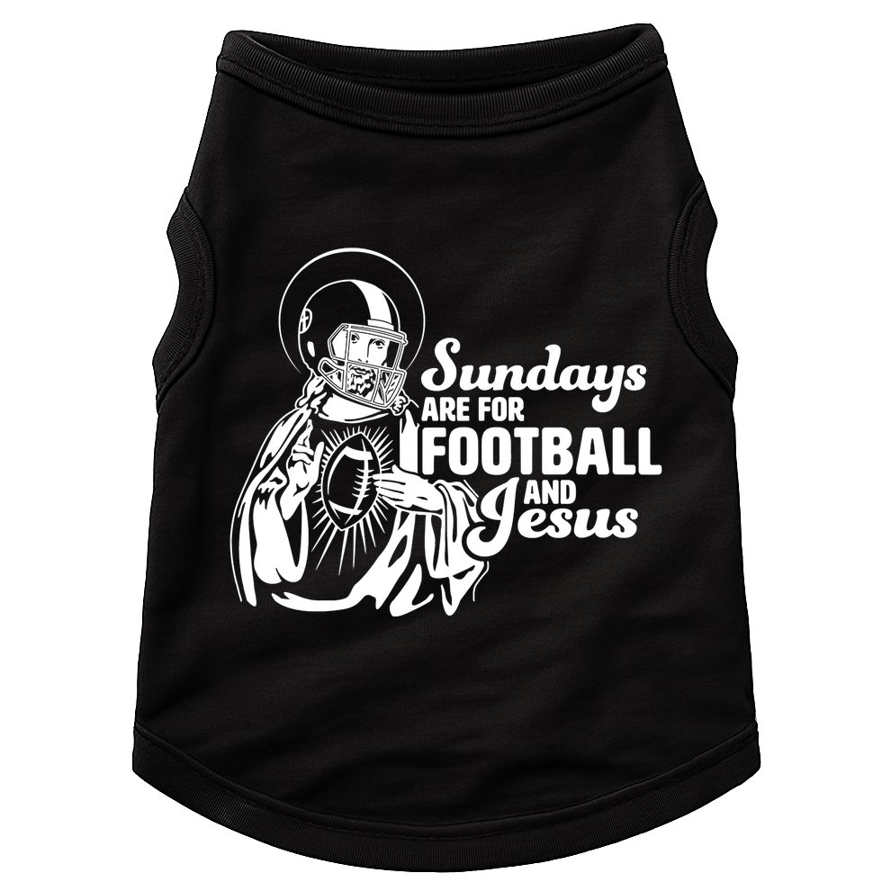Funny Christian Sundays Are For Football And Jesus Doggie Tank