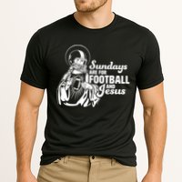 Funny Christian Sundays Are For Football And Jesus Cooling Performance Crew T-Shirt