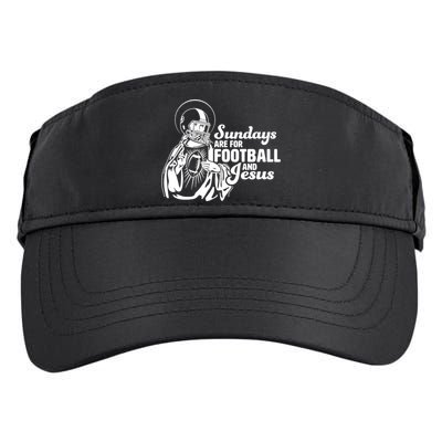 Funny Christian Sundays Are For Football And Jesus Adult Drive Performance Visor