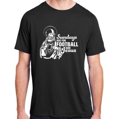 Funny Christian Sundays Are For Football And Jesus Adult ChromaSoft Performance T-Shirt