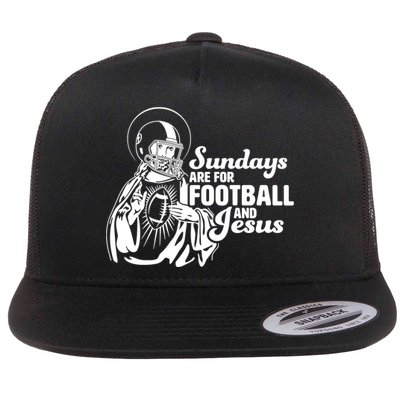 Funny Christian Sundays Are For Football And Jesus Flatbill Hat