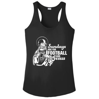 Funny Christian Sundays Are For Football And Jesus Ladies PosiCharge Competitor Racerback Tank