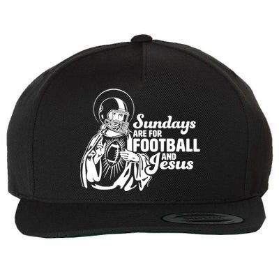 Funny Christian Sundays Are For Football And Jesus Wool Snapback Cap