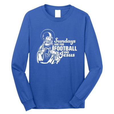 Funny Christian Sundays Are For Football And Jesus Long Sleeve Shirt