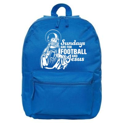 Funny Christian Sundays Are For Football And Jesus 16 in Basic Backpack