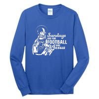 Funny Christian Sundays Are For Football And Jesus Tall Long Sleeve T-Shirt