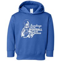 Funny Christian Sundays Are For Football And Jesus Toddler Hoodie