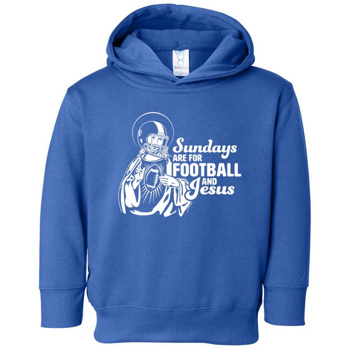 Funny Christian Sundays Are For Football And Jesus Toddler Hoodie