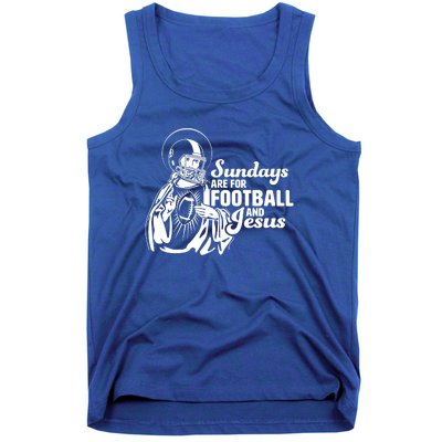 Funny Christian Sundays Are For Football And Jesus Tank Top