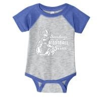 Funny Christian Sundays Are For Football And Jesus Infant Baby Jersey Bodysuit