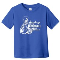 Funny Christian Sundays Are For Football And Jesus Toddler T-Shirt