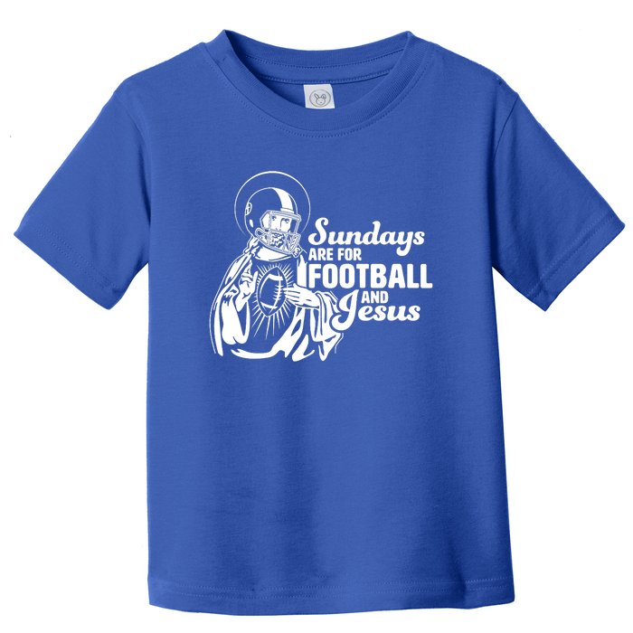 Funny Christian Sundays Are For Football And Jesus Toddler T-Shirt