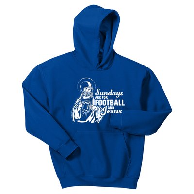 Funny Christian Sundays Are For Football And Jesus Kids Hoodie