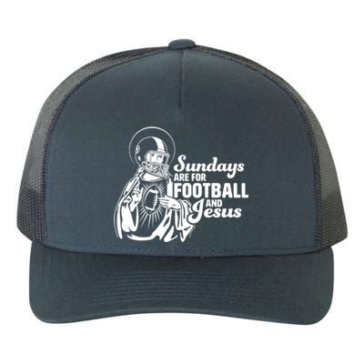 Funny Christian Sundays Are For Football And Jesus Yupoong Adult 5-Panel Trucker Hat