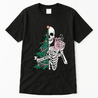 Funny Christmas Sorta Merry Sorta Scary Skeleton Xmas Tree Tall T-Shirt