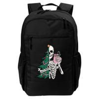 Funny Christmas Sorta Merry Sorta Scary Skeleton Xmas Tree Backpack