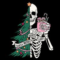 Funny Christmas Sorta Merry Sorta Scary Skeleton Xmas Tree Backpack