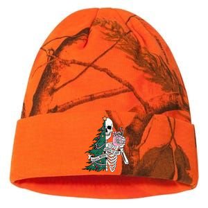 Funny Christmas Sorta Merry Sorta Scary Skeleton Xmas Tree Kati Licensed 12" Camo Beanie