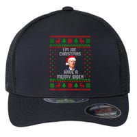 Funny Confused Santa Joe Biden Christmas Flexfit Unipanel Trucker Cap