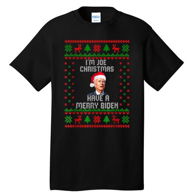 Funny Confused Santa Joe Biden Christmas Tall T-Shirt