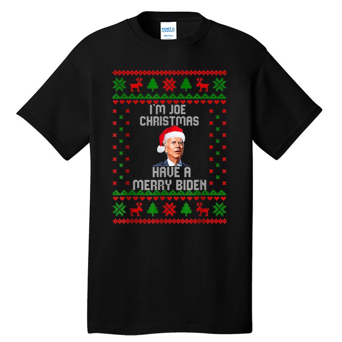 Funny Confused Santa Joe Biden Christmas Tall T-Shirt