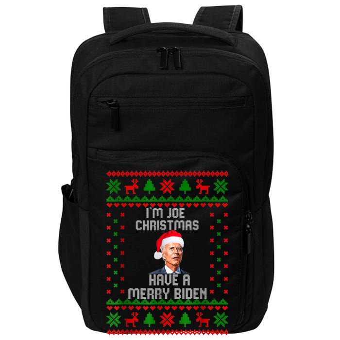 Funny Confused Santa Joe Biden Christmas Impact Tech Backpack