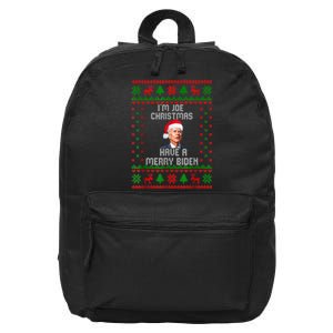 Funny Confused Santa Joe Biden Christmas 16 in Basic Backpack