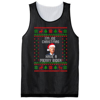 Funny Confused Santa Joe Biden Christmas Mesh Reversible Basketball Jersey Tank