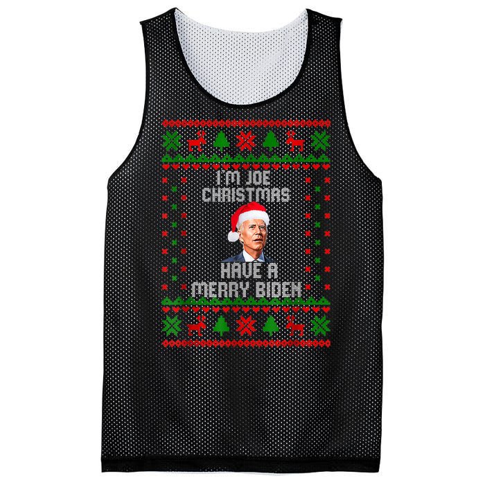 Funny Confused Santa Joe Biden Christmas Mesh Reversible Basketball Jersey Tank