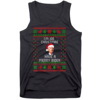 Funny Confused Santa Joe Biden Christmas Tank Top