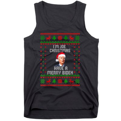 Funny Confused Santa Joe Biden Christmas Tank Top