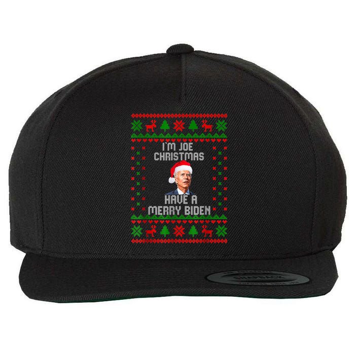 Funny Confused Santa Joe Biden Christmas Wool Snapback Cap