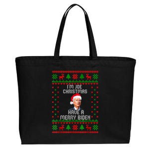 Funny Confused Santa Joe Biden Christmas Cotton Canvas Jumbo Tote