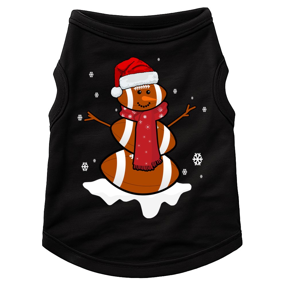 Football Christmas Snowman Doggie Tank