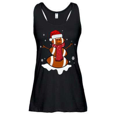 Football Christmas Snowman Ladies Essential Flowy Tank