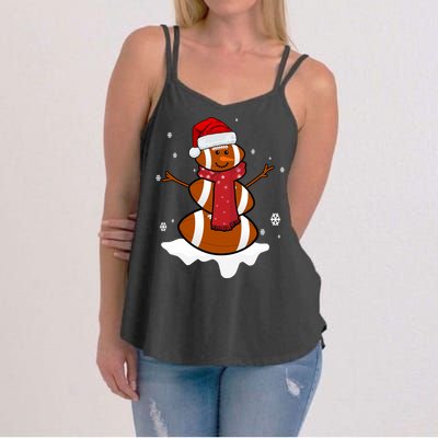 Football Christmas Snowman Women's Strappy Tank