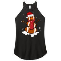 Football Christmas Snowman Women’s Perfect Tri Rocker Tank