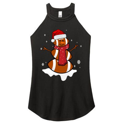 Football Christmas Snowman Women’s Perfect Tri Rocker Tank