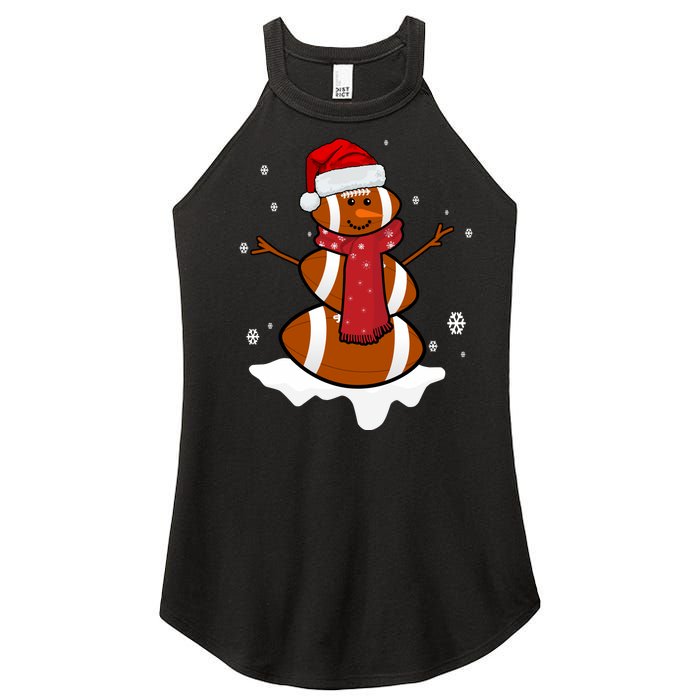 Football Christmas Snowman Women’s Perfect Tri Rocker Tank