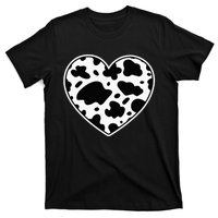 Farmer cows Skin print black and white Heart Cow T-Shirt