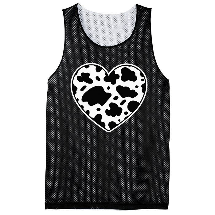 Farmer cows Skin print black and white Heart Cow Mesh Reversible Basketball Jersey Tank