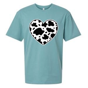 Farmer cows Skin print black and white Heart Cow Sueded Cloud Jersey T-Shirt