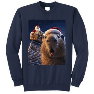 Funny Capybara Selfie Santa Xmas Christmas Sweatshirt