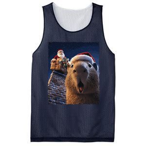 Funny Capybara Selfie Santa Xmas Christmas Mesh Reversible Basketball Jersey Tank