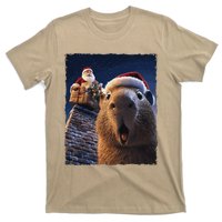 Funny Capybara Selfie Santa Xmas Christmas T-Shirt