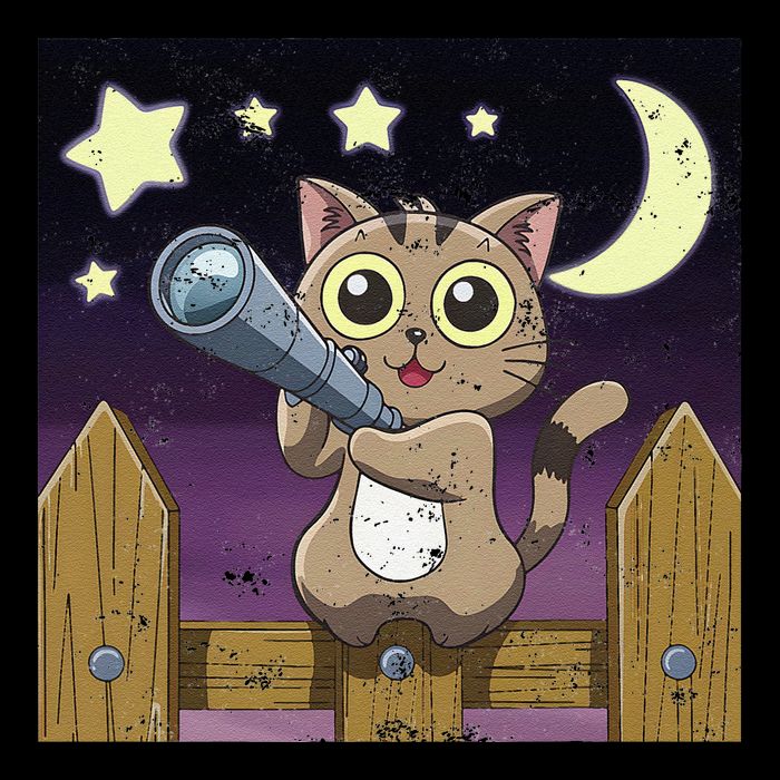 Funny Cat Stargazing With Telescope Impact Tech Backpack