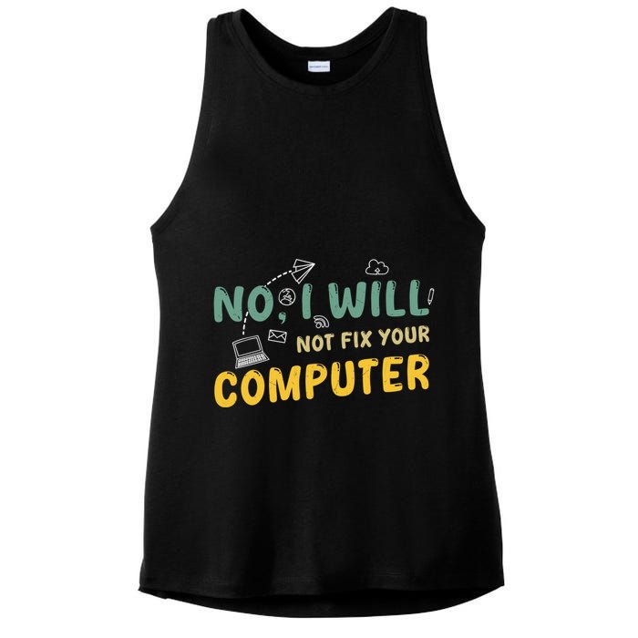 Funny Computer Science Programmer Quote Technician Cool Joke Cool Gift Ladies PosiCharge Tri-Blend Wicking Tank